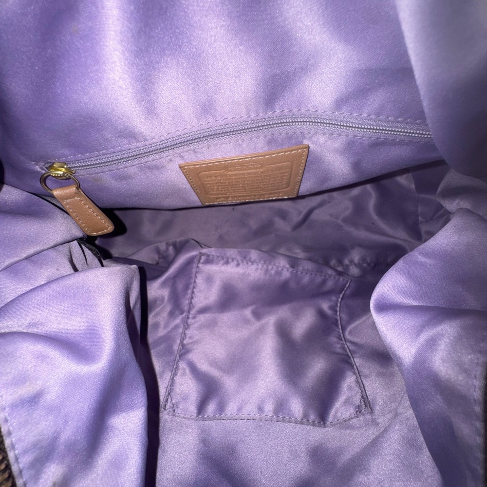 Coach Ashley Metallic Gold Leather Satchel with Crossbody Strap and Hangtag - Picture 10 of 11